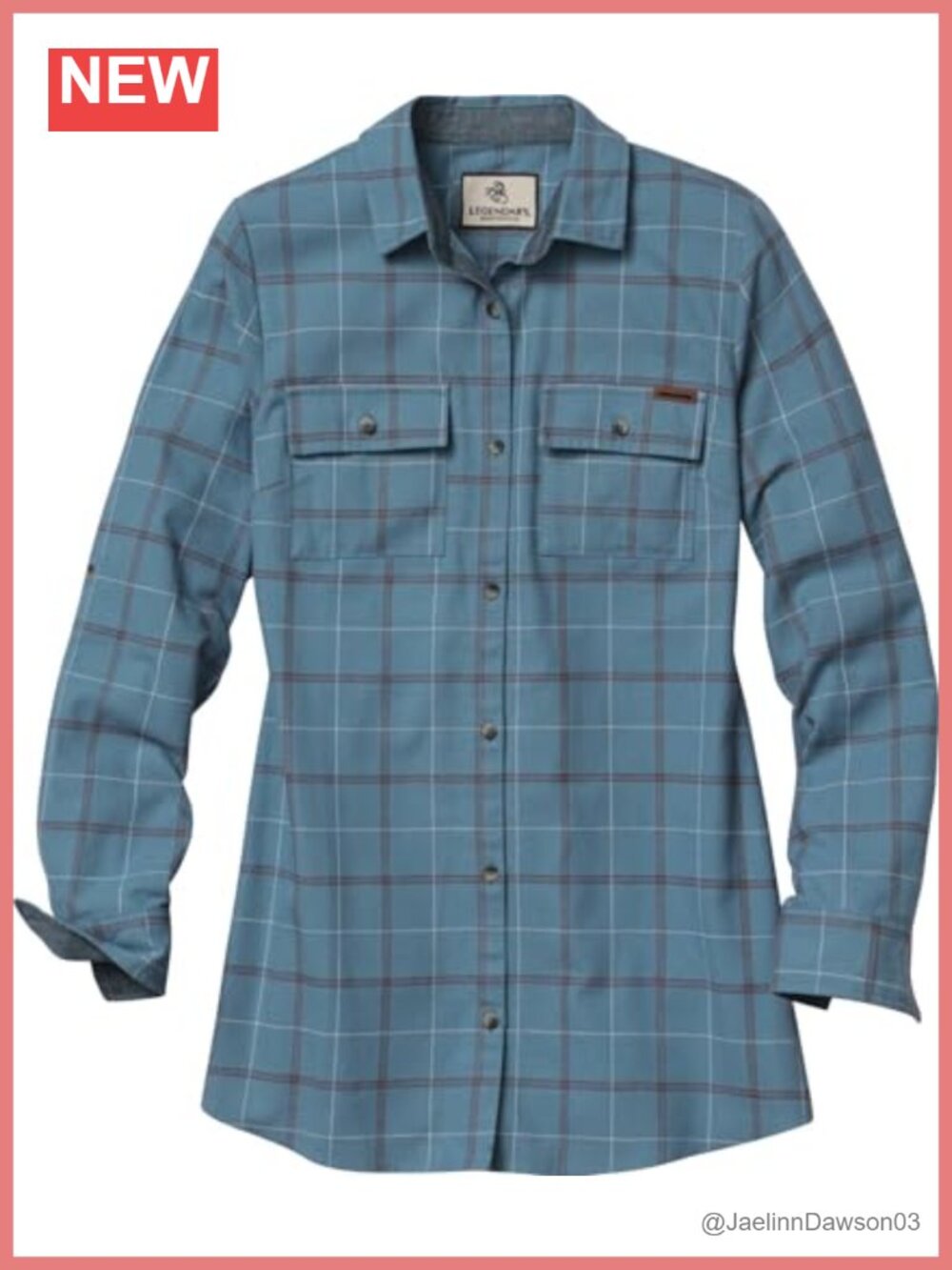 Plaid Flannel Button-Down Shirt Fitted Long Sleeve Western Roll Tab